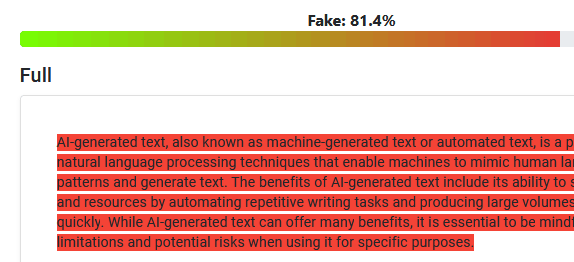 fake ai detection tool