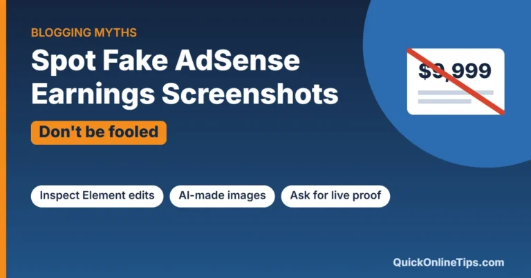 How to spot fake Google AdSense earnings screenshots