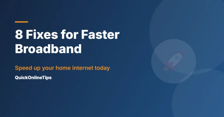 Fixes to get faster broadband