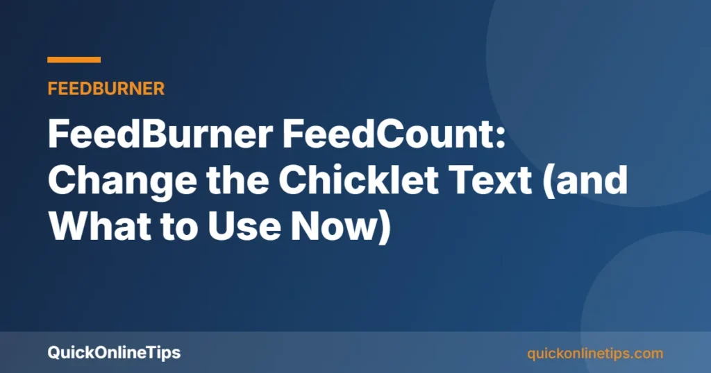 FeedBurner FeedCount: change the chicklet text