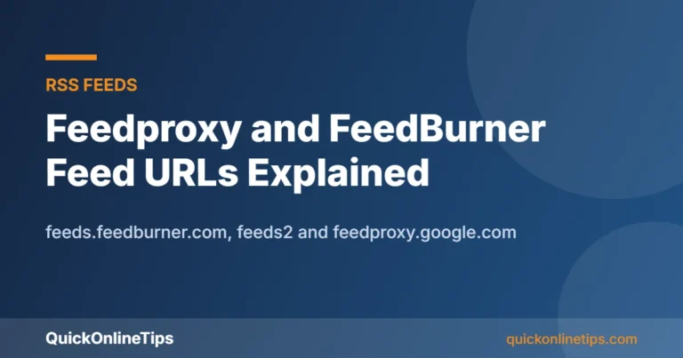 Feedproxy and FeedBurner feed URLs explained