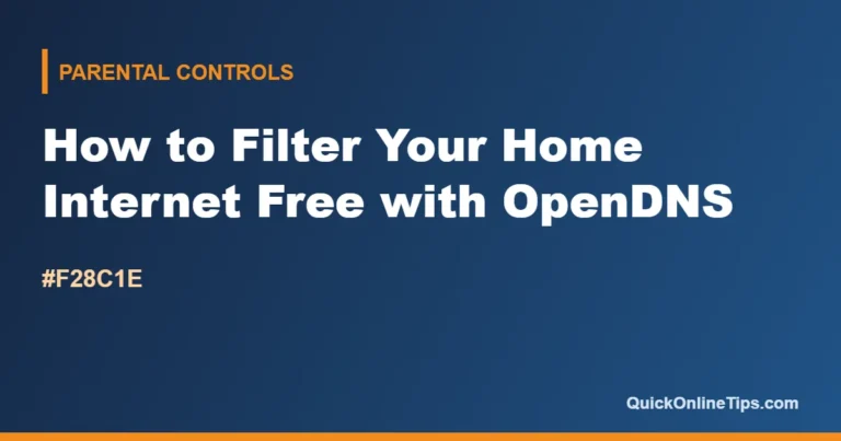 filter home internet free with opendns