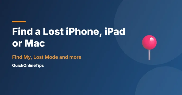 Find lost iPhone, iPad and Mac