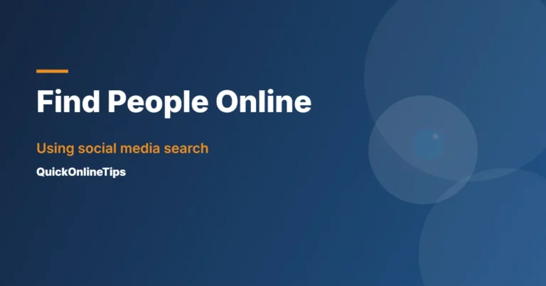 Find people online using social media