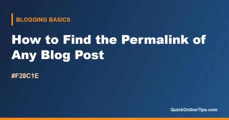 how to find permalinks of blog articles