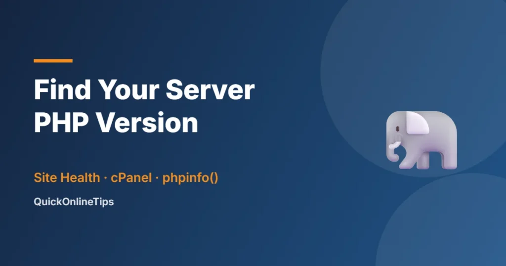 Find your server PHP version
