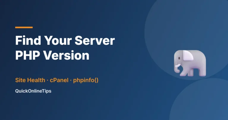 Find your server PHP version