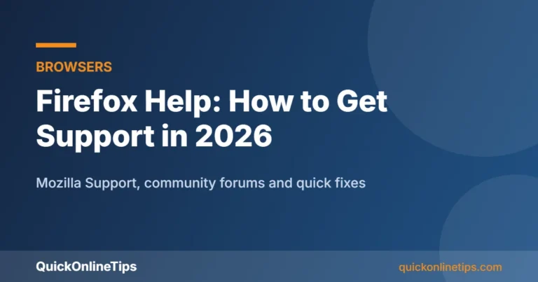 Firefox help and support