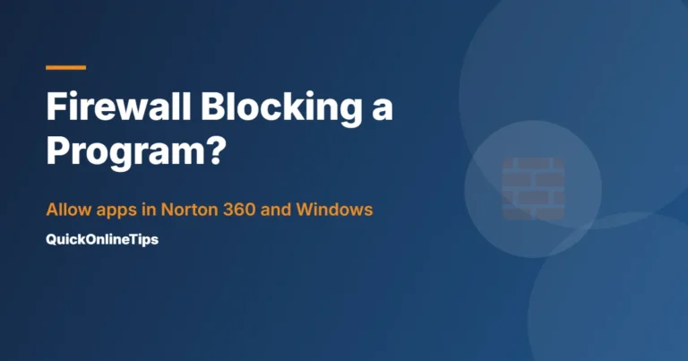 Firewall blocking a program