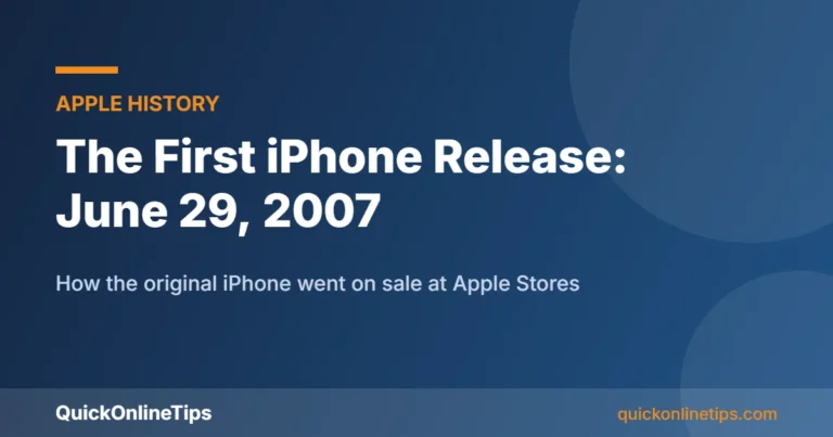 First iPhone release at Apple Stores in 2007