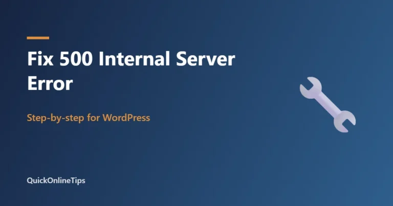 Fix 500 internal server error in WordPress