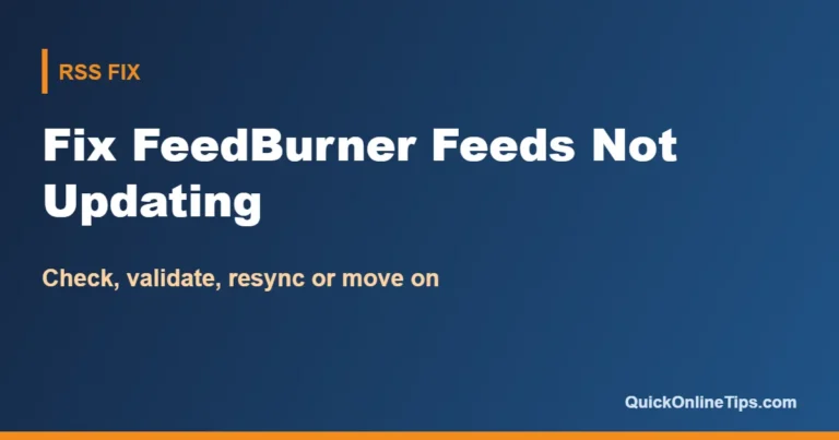 Fix FeedBurner feeds not updating