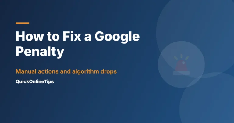 How to fix a Google penalty