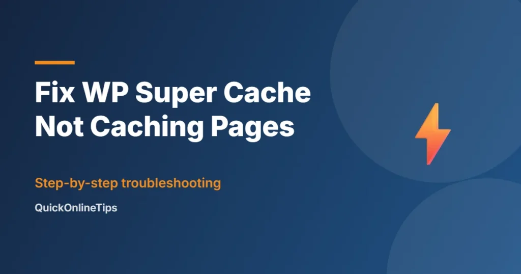 Fix WP Super Cache errors