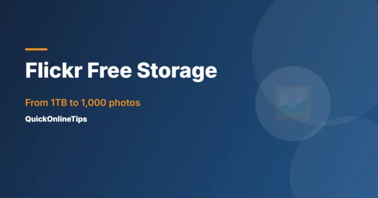 Flickr free storage