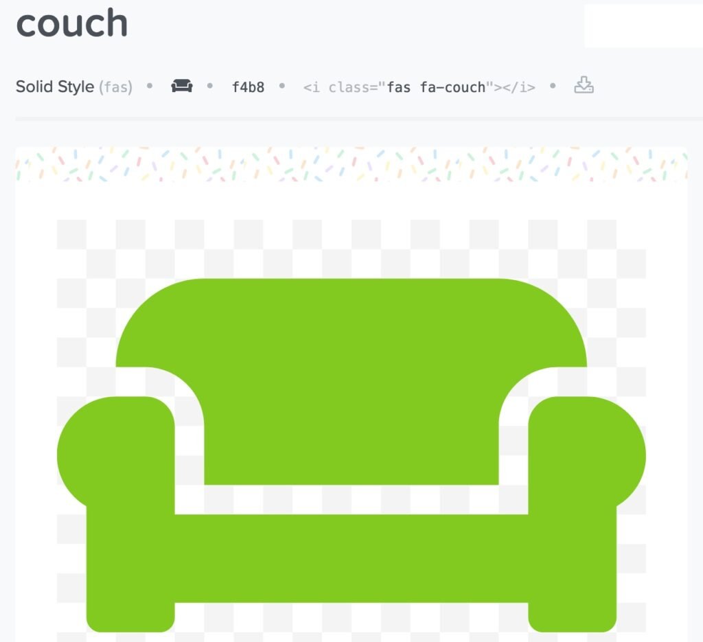 Font awesome code