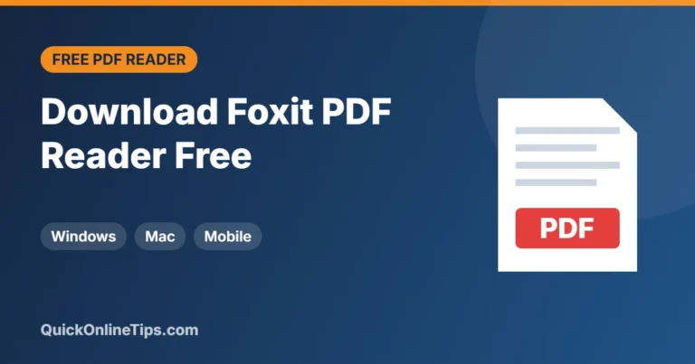 Download Foxit PDF Reader free