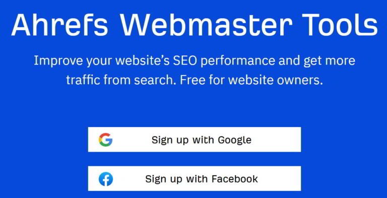 free ahrefs webmaster tools