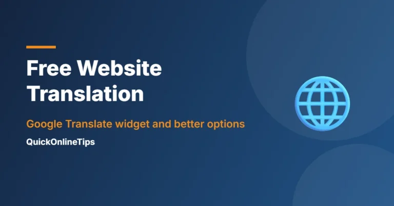Free online website translation with Google Translate