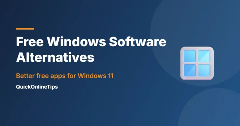 Free Windows software alternatives
