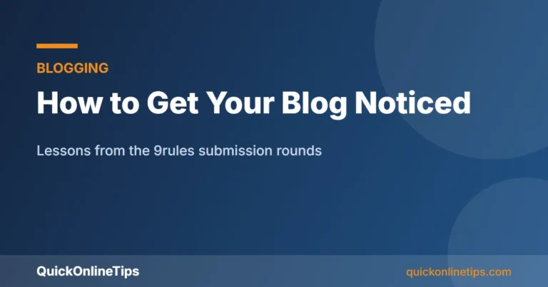 How to get your blog noticed