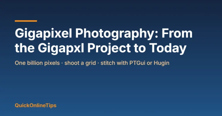 Gigapixel photography explained