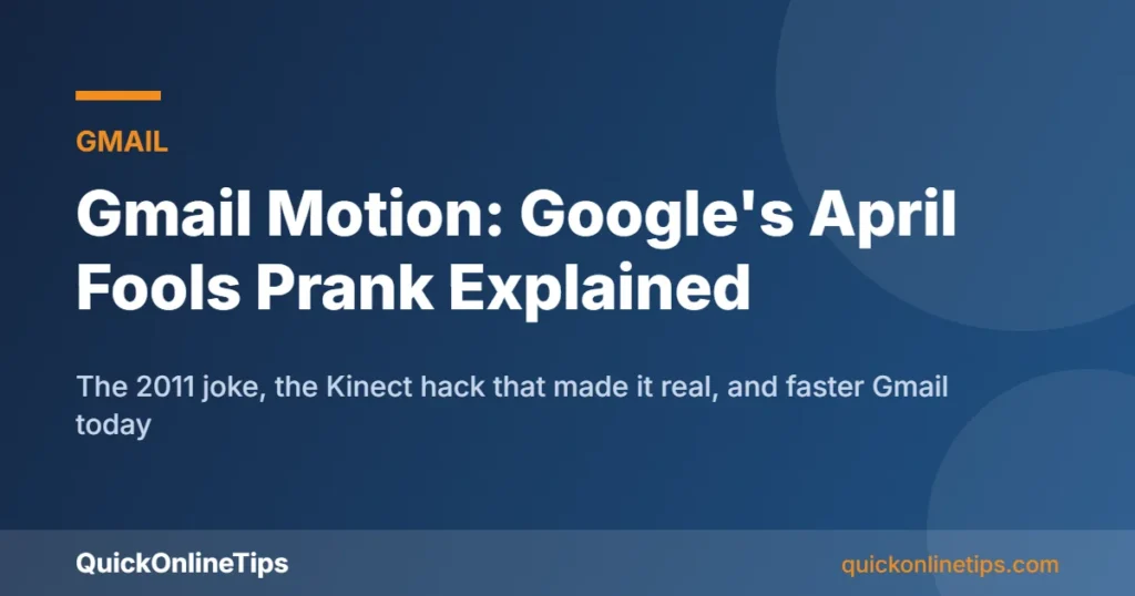 Gmail Motion April Fools prank explained