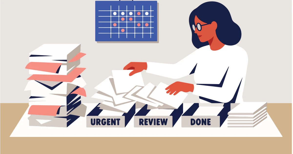 Gmail Priority Inbox - sorting messages into urgent, review and done piles