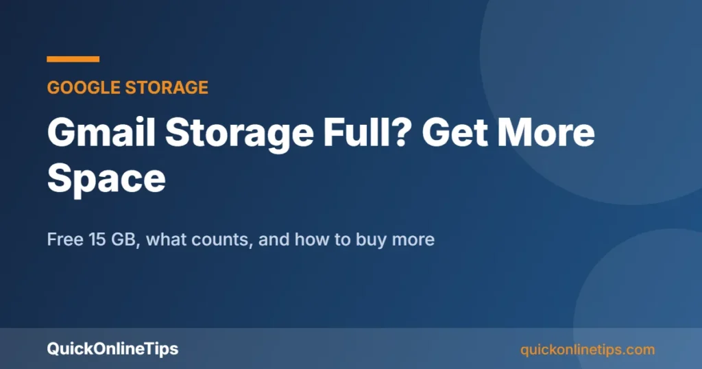 Gmail storage full guide