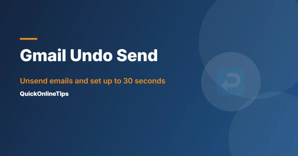 Gmail Undo Send