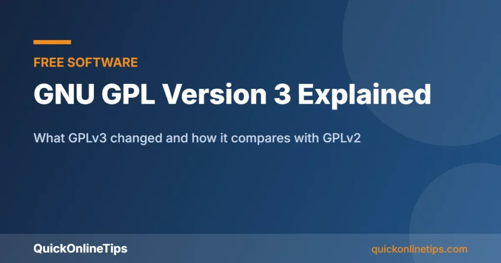 GNU GPL version 3 explained