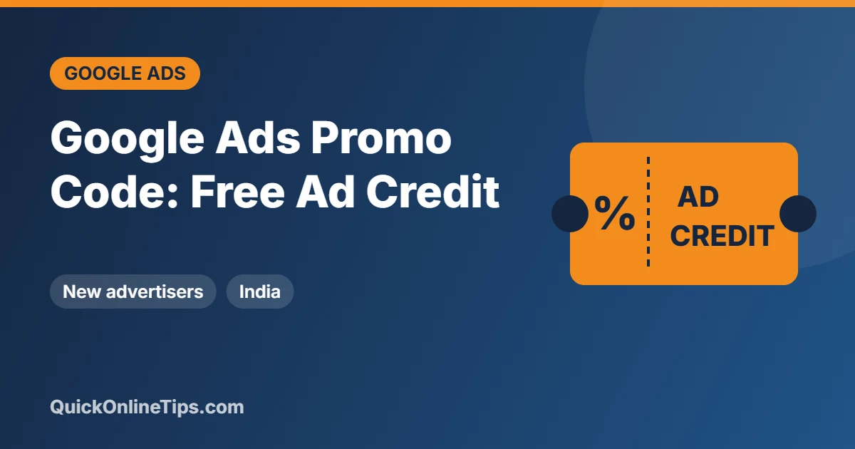 Google Ads promo code for free ad credit