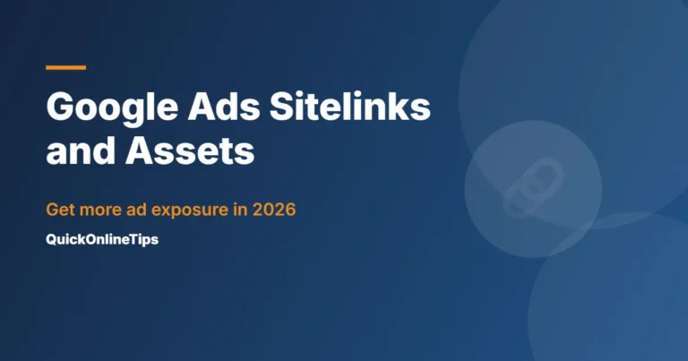 Google Ads sitelinks and assets