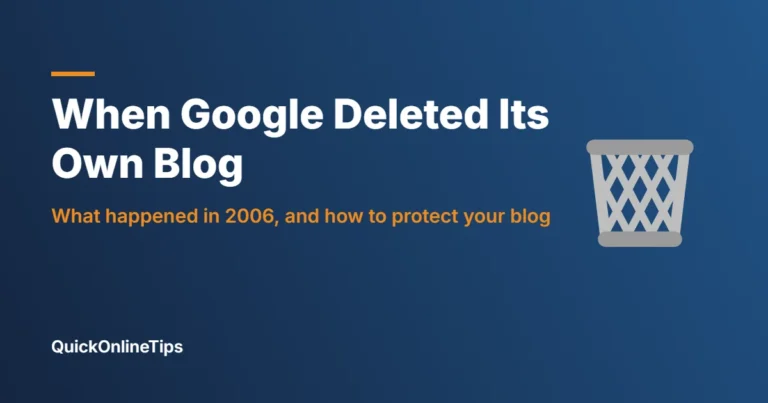 Google Blog deleted by mistake