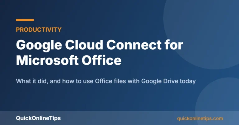 Google Cloud Connect for Microsoft Office