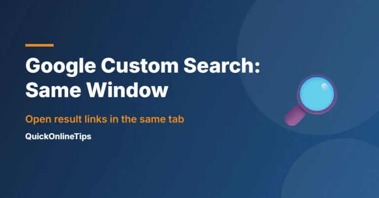 Open Google Custom Search links in same window