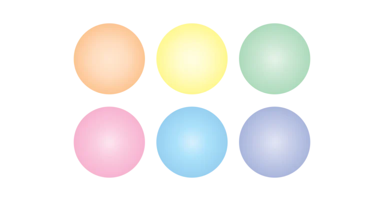 Six colorful spheres symbolizing simple, friendly Google design principles