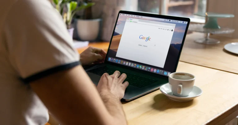 trying Google easter eggs on the Google search page on a laptop