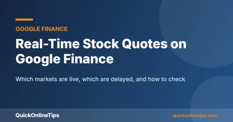 Real-time stock quotes on Google Finance