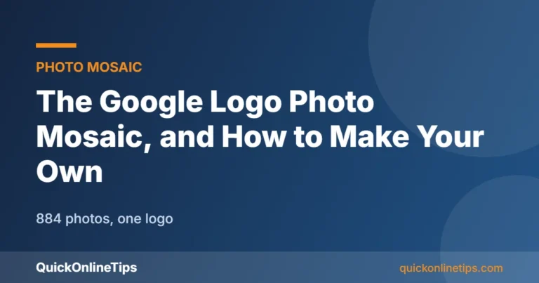 Google logo photo mosaic guide card