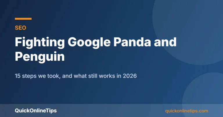 Fighting Google Panda and Penguin updates