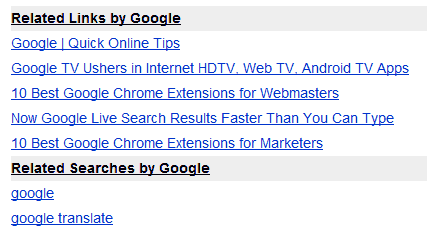 google related links