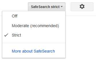 Google search settings