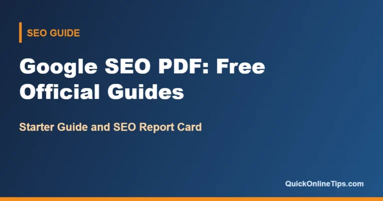 Free Google SEO PDF guides