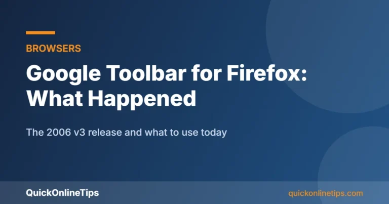 Google Toolbar for Firefox history and alternatives