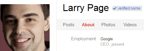 google+ verfied profiles