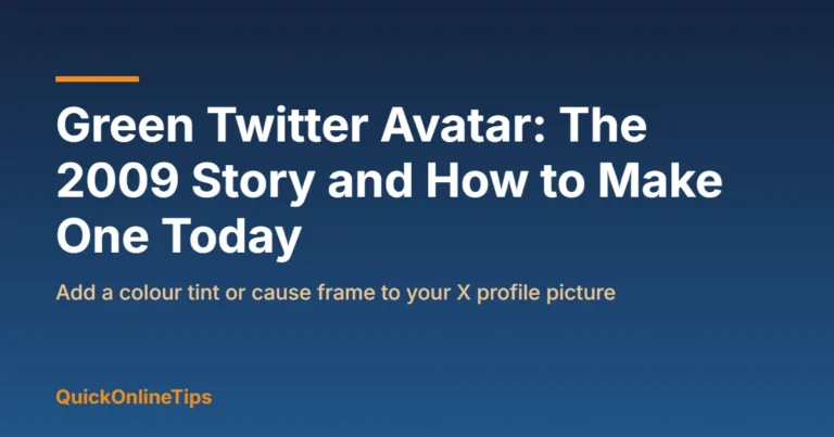Green Twitter avatar: how to tint your X profile picture