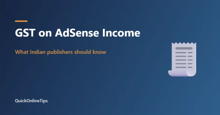 GST on AdSense income in India