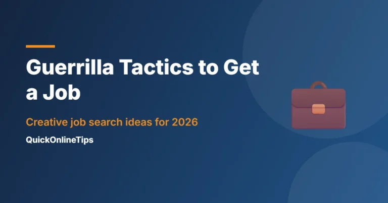 Guerrilla tactics to get a job