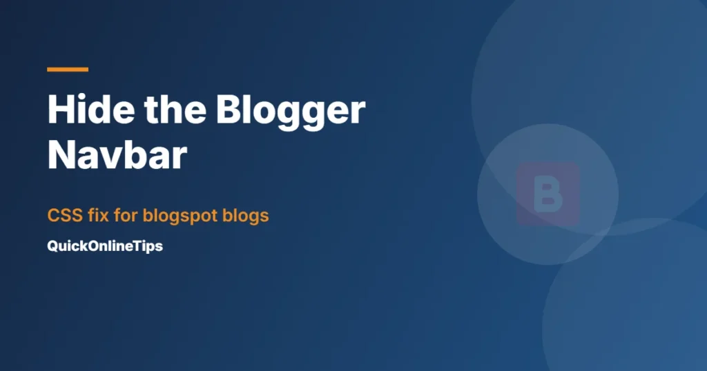 Hide Blogger navbar